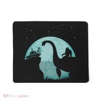 Bigfoot Riding Loch Ness Monster Sasquatch Ufo Abduction Mousepad thumb 0