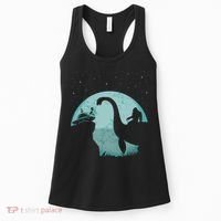 Bigfoot Riding Loch Ness Monster Sasquatch Ufo Abduction Women's Tank Top thumb 0