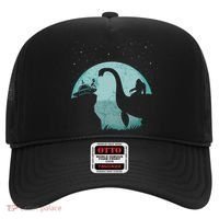 Bigfoot Riding Loch Ness Monster Sasquatch Ufo Abduction Hat thumb 0