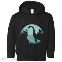 Bigfoot Riding Loch Ness Monster Sasquatch Ufo Abduction Toddler Hoodie thumb 0