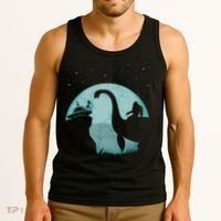 Bigfoot Riding Loch Ness Monster Sasquatch Ufo Abduction Tank Top thumb 3