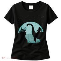 Bigfoot Riding Loch Ness Monster Sasquatch Ufo Abduction Women's T-Shirt thumb 0