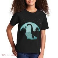 Bigfoot Riding Loch Ness Monster Sasquatch Ufo Abduction Kids T-Shirt thumb 2