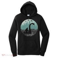 Bigfoot Riding Loch Ness Monster Nessie Funny Sasquatch Ufo Women's Hoodie thumb 0