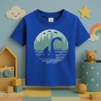 Bigfoot Riding Loch Ness Monster Nessie Funny Sasquatch Ufo Toddler T-Shirt thumb 3