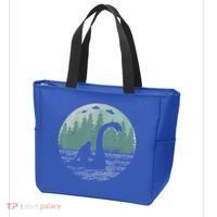 Bigfoot Riding Loch Ness Monster Nessie Funny Sasquatch Ufo Tote Bag thumb 3