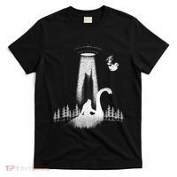 Bigfoot Riding Loch Ness Monster Nessie Funny Sasquatch Ufo T-Shirt thumb 0