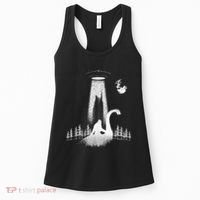 Bigfoot Riding Loch Ness Monster Nessie Funny Sasquatch Ufo Women's Tank Top thumb 0