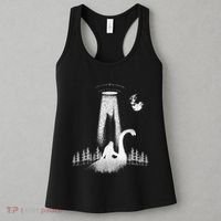 Bigfoot Riding Loch Ness Monster Nessie Funny Sasquatch Ufo Women's Tank Top thumb 3