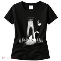 Bigfoot Riding Loch Ness Monster Nessie Funny Sasquatch Ufo Women's T-Shirt thumb 0