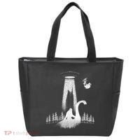 Bigfoot Riding Loch Ness Monster Nessie Funny Sasquatch Ufo Tote Bag thumb 0