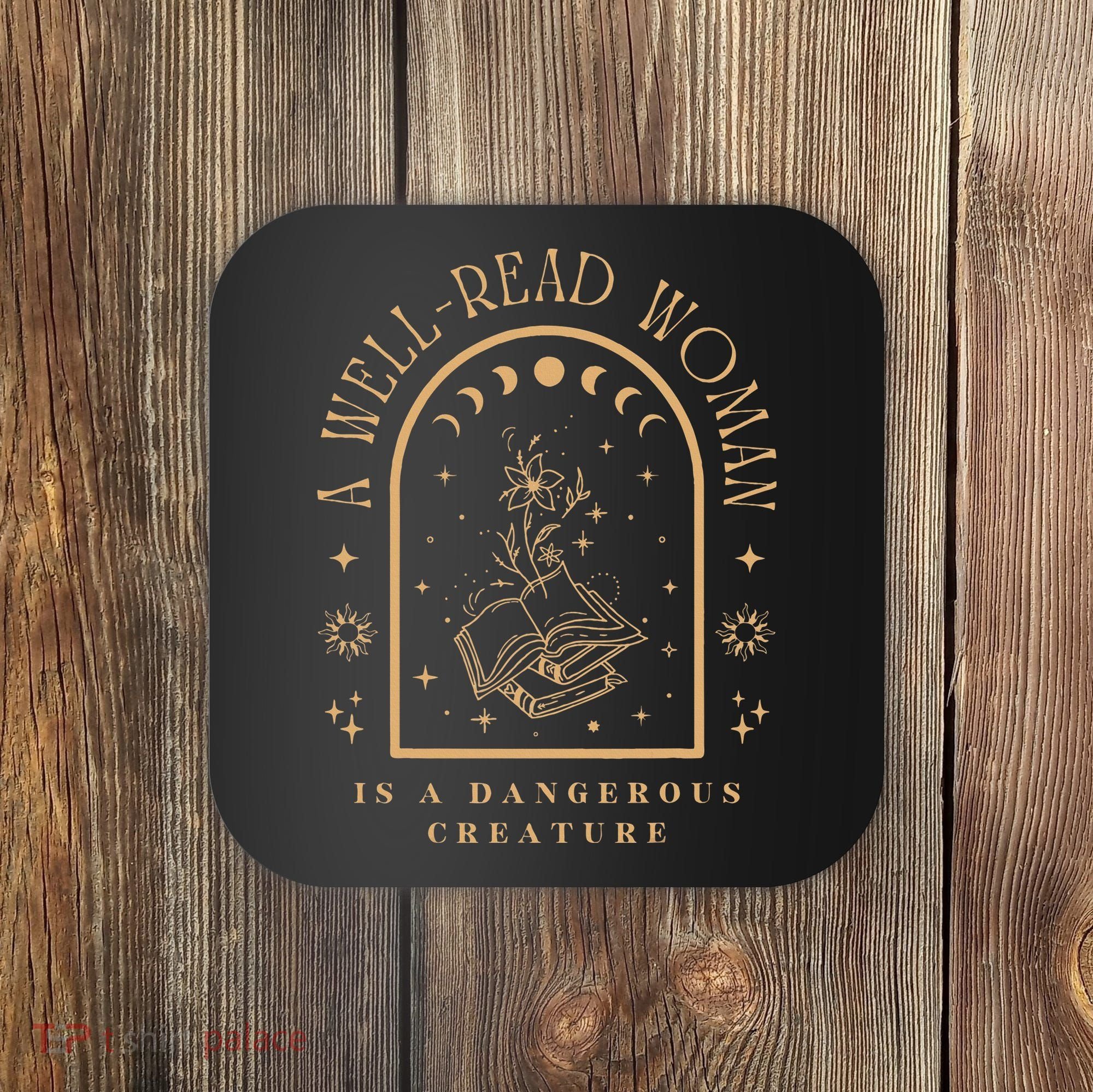 Bookish Reading Librarian Literature Books Club Funny Coaster