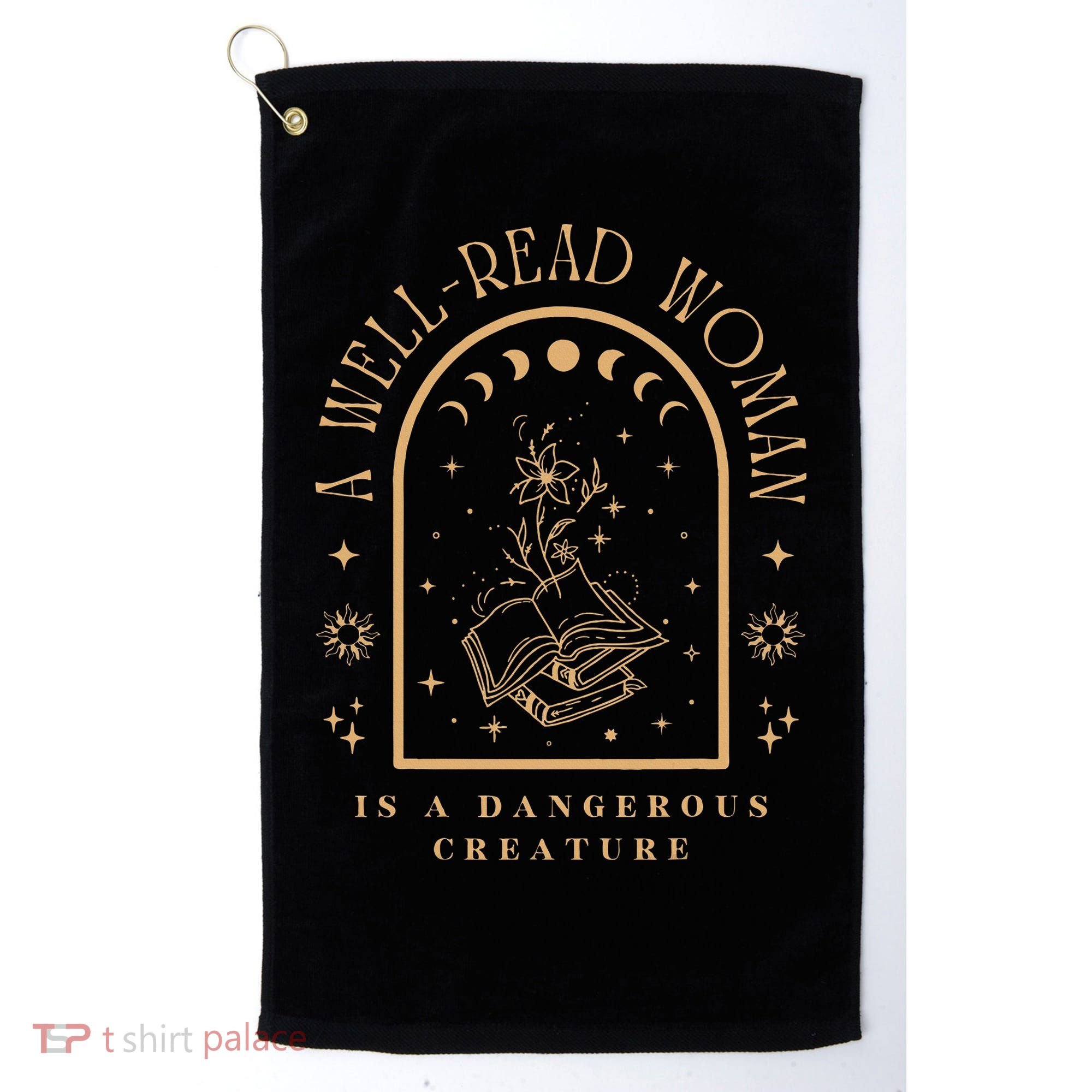 Bookish Reading Librarian Literature Books Club Funny Golf Towel