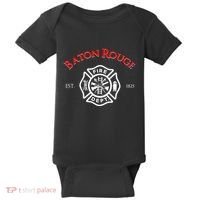 Baton Rouge Louisiana Fire Rescue Department Firefighters Baby Bodysuit thumb 0