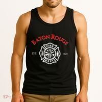 Baton Rouge Louisiana Fire Rescue Department Firefighters Tank Top thumb 3