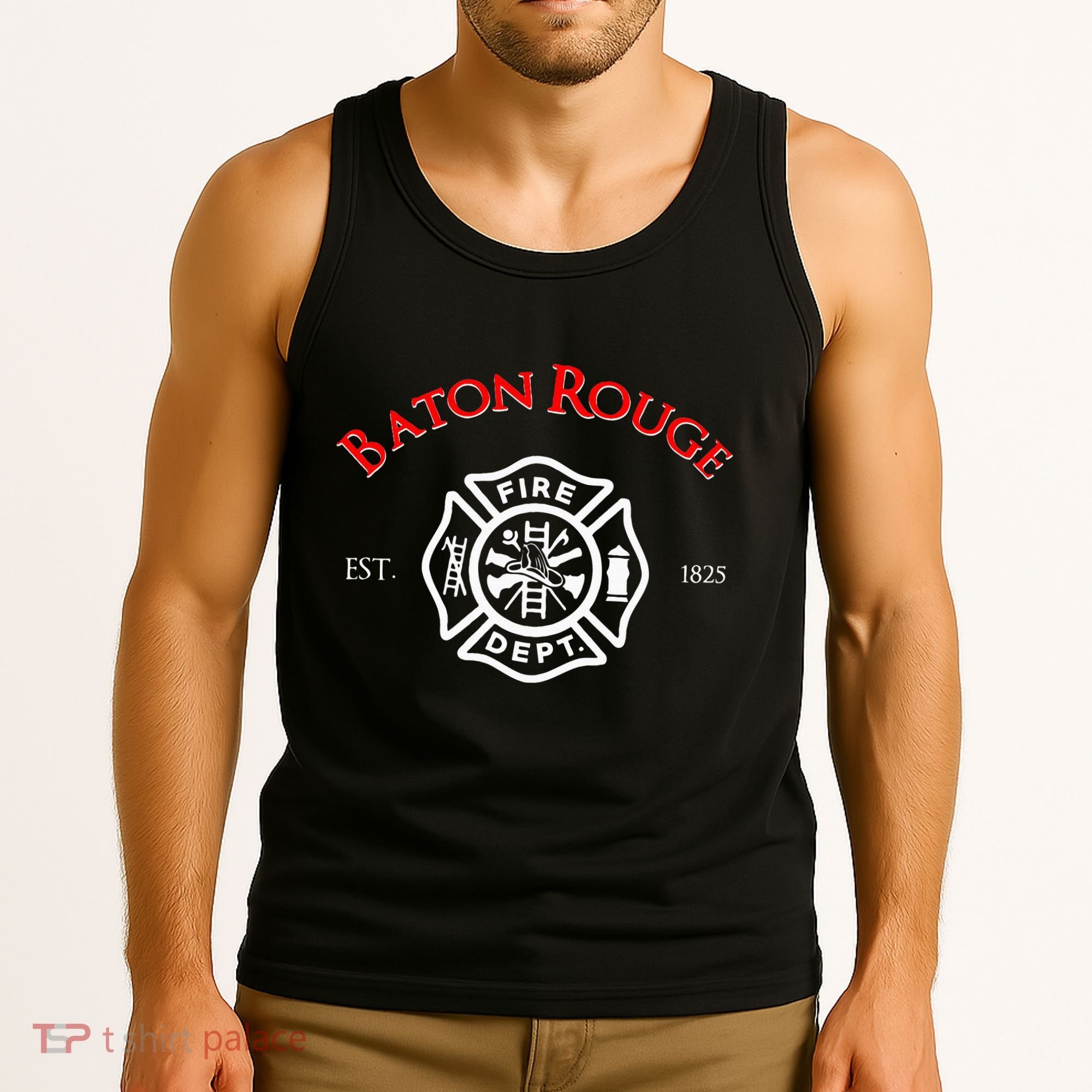 Baton Rouge Louisiana Fire Rescue Department Firefighters Tank Top