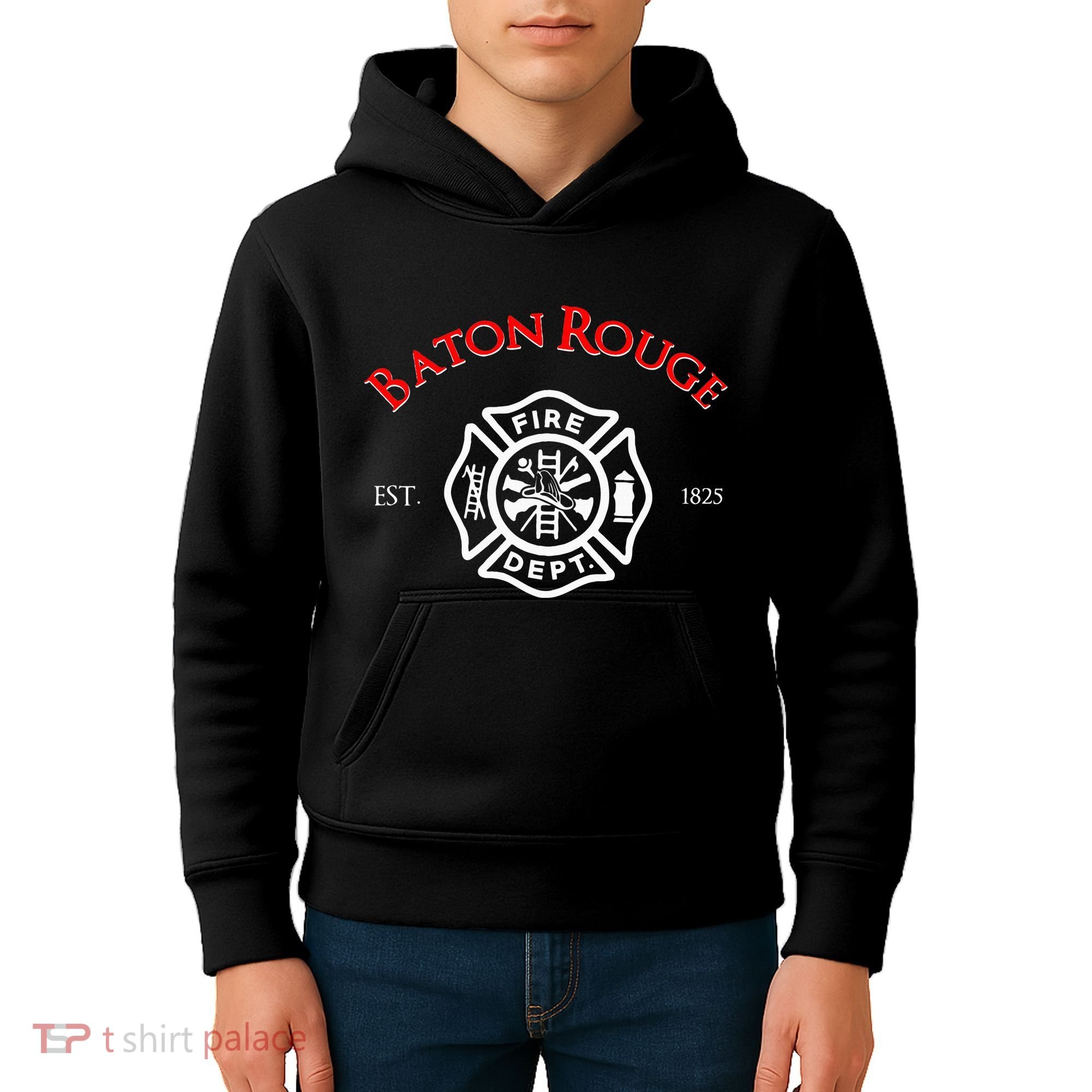 Baton Rouge Louisiana Fire Rescue Department Firefighters Kids Hoodie