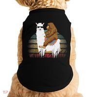 Bigfoot Riding Llama Sasquatch Retro Doggie Tank thumb 0