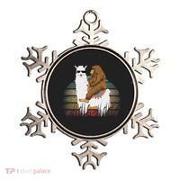 Bigfoot Riding Llama Sasquatch Retro Ornament thumb 0