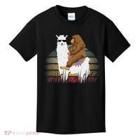 Bigfoot Riding Llama Sasquatch Retro Kids T-Shirt thumb 0