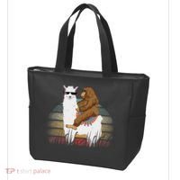 Bigfoot Riding Llama Sasquatch Retro Tote Bag thumb 3