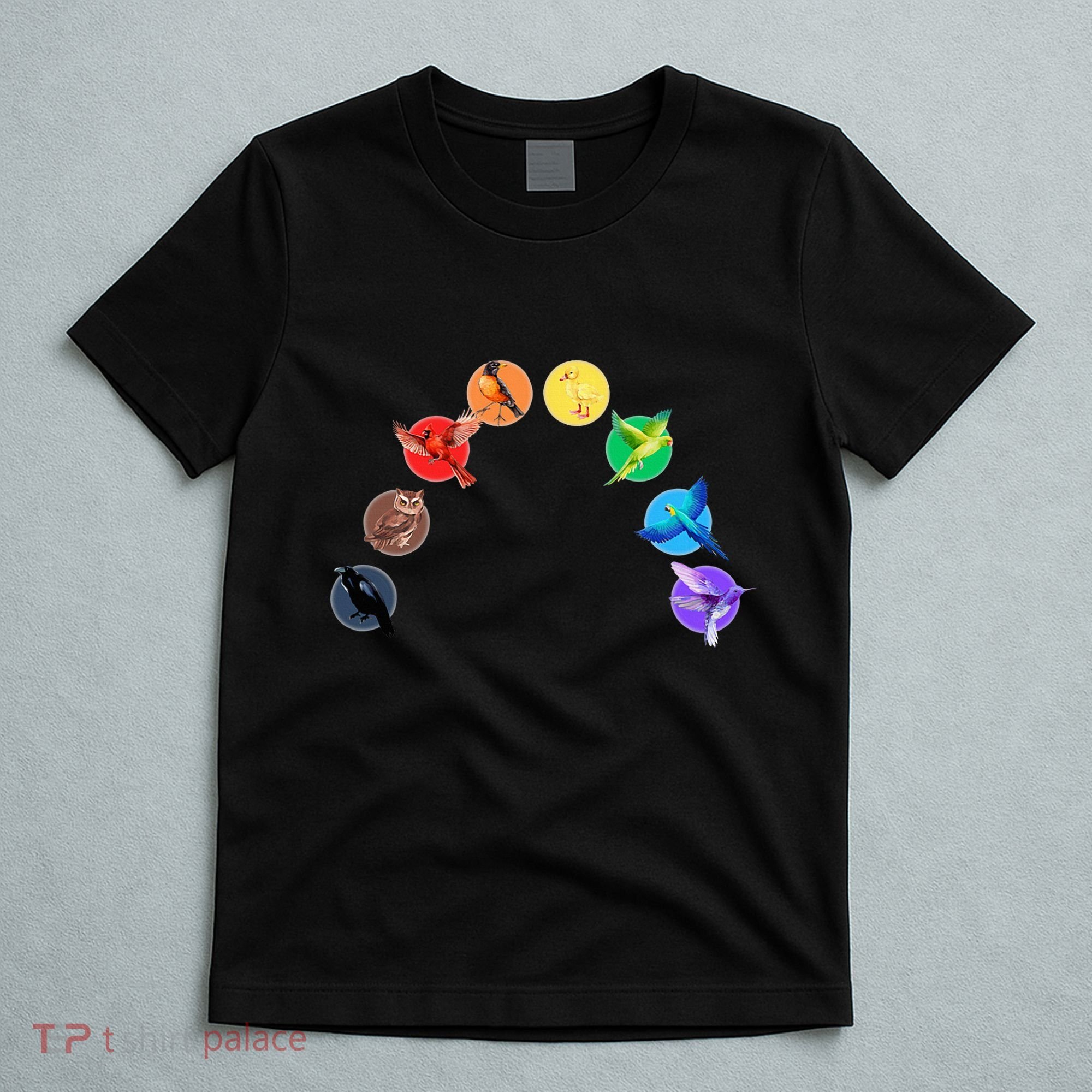 Bird Rainbow Lgbtq Queer Pride Owl Duck Hummingbird Parrot T-Shirt