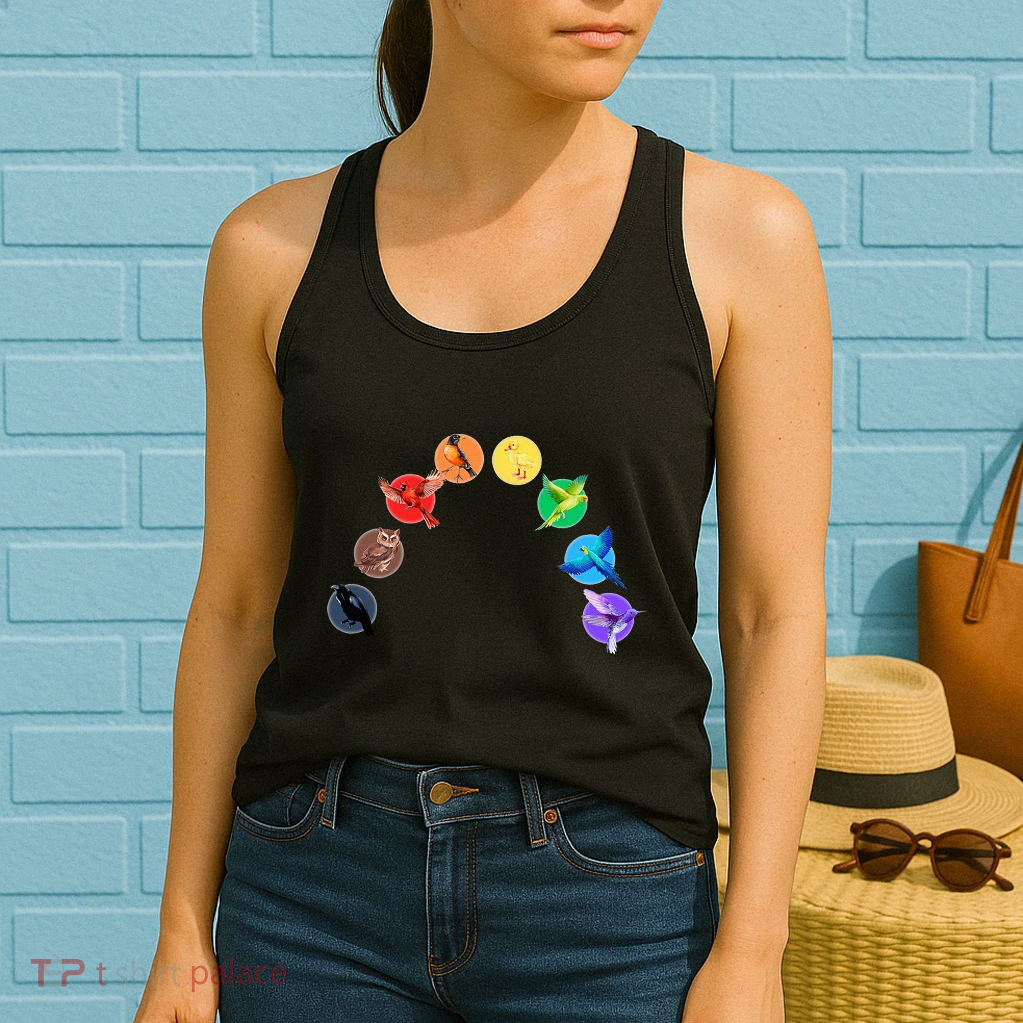 Bird Rainbow Lgbtq Queer Pride Owl Duck Hummingbird Parrot Women's Tank Top