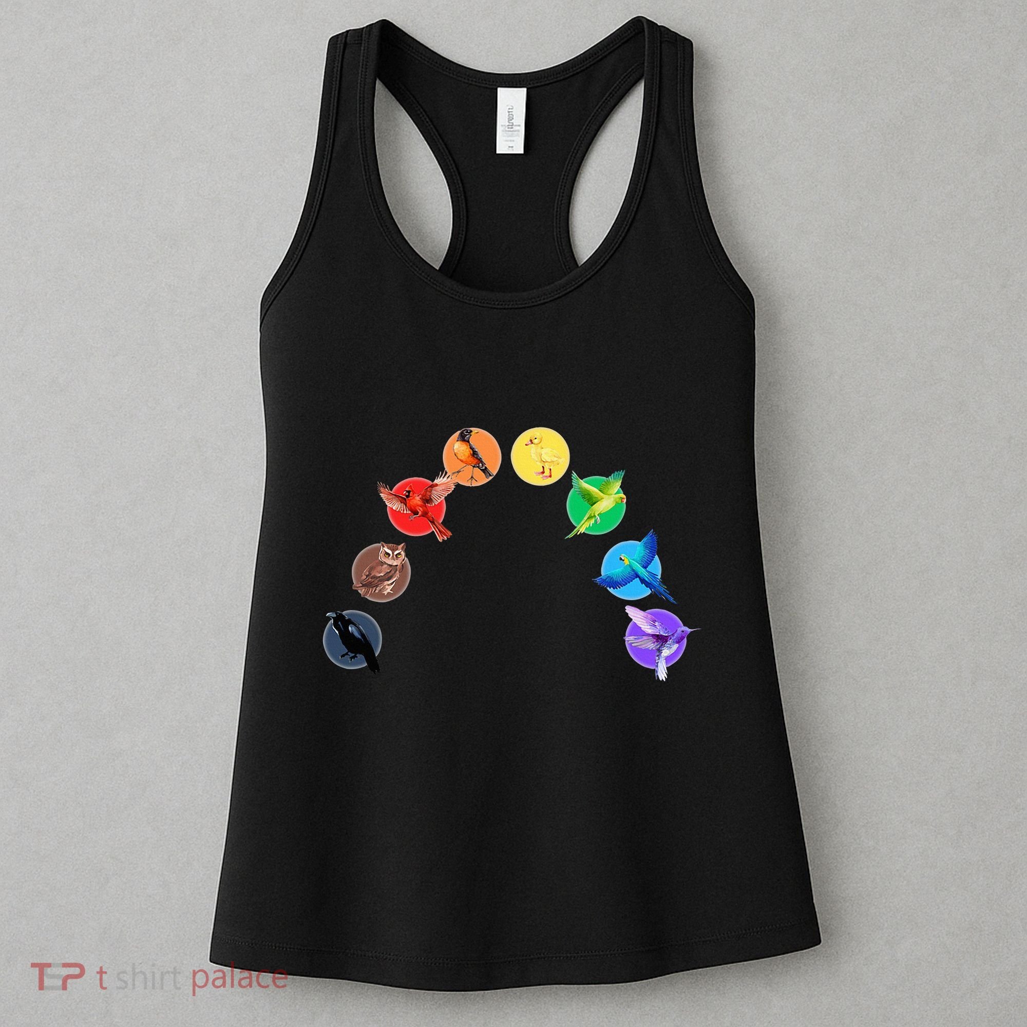 Bird Rainbow Lgbtq Queer Pride Owl Duck Hummingbird Parrot Women's Tank Top