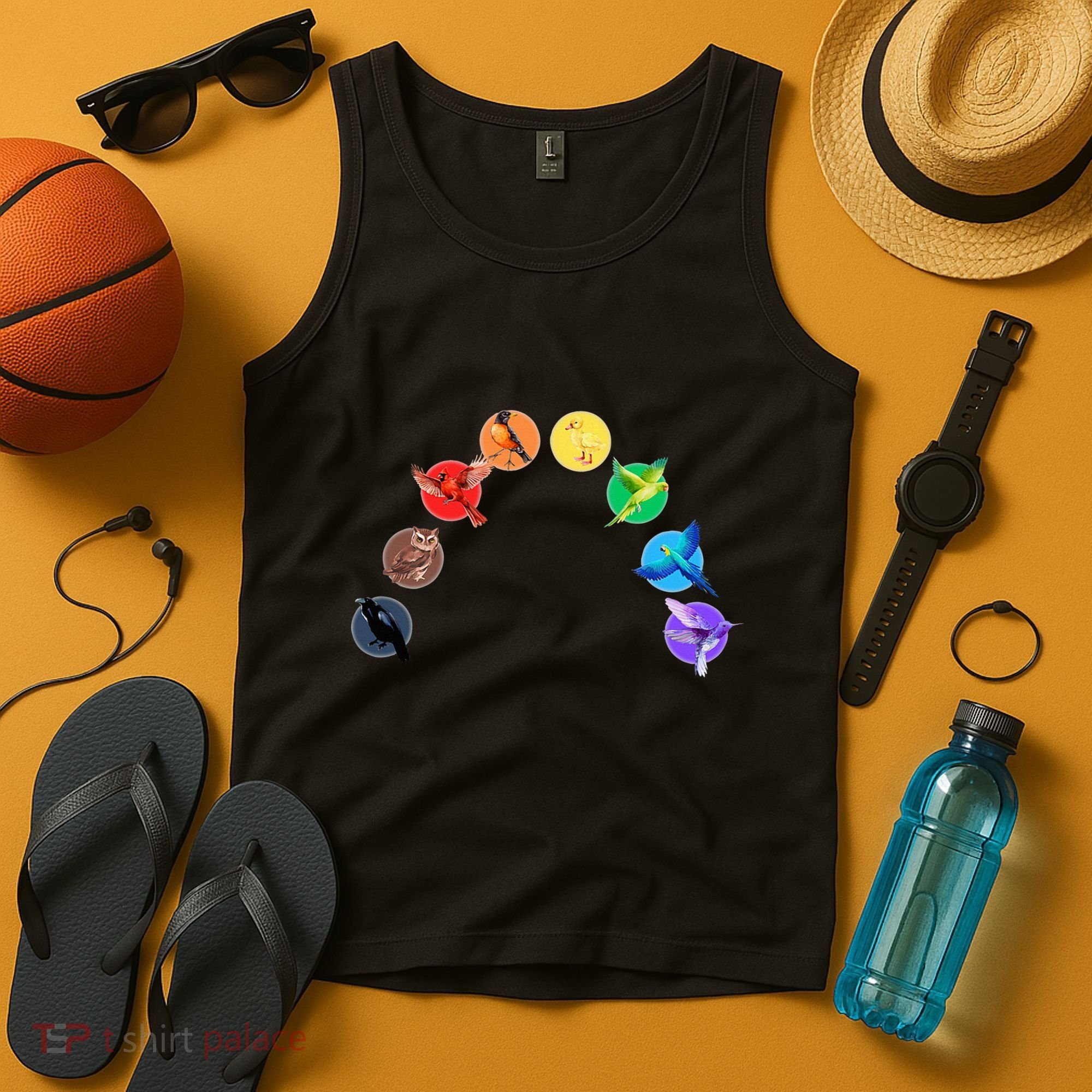 Bird Rainbow Lgbtq Queer Pride Owl Duck Hummingbird Parrot Tank Top