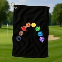 Bird Rainbow Lgbtq Queer Pride Owl Duck Hummingbird Parrot Golf Towel thumb 1