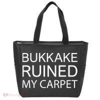 Bukkake Ruined My Carpet Funny Offensive Saying Tote Bag thumb 0