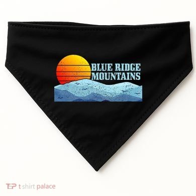 Blue Ridge Mountains Vintage Hiking Camping USA-Made Doggie Bandana