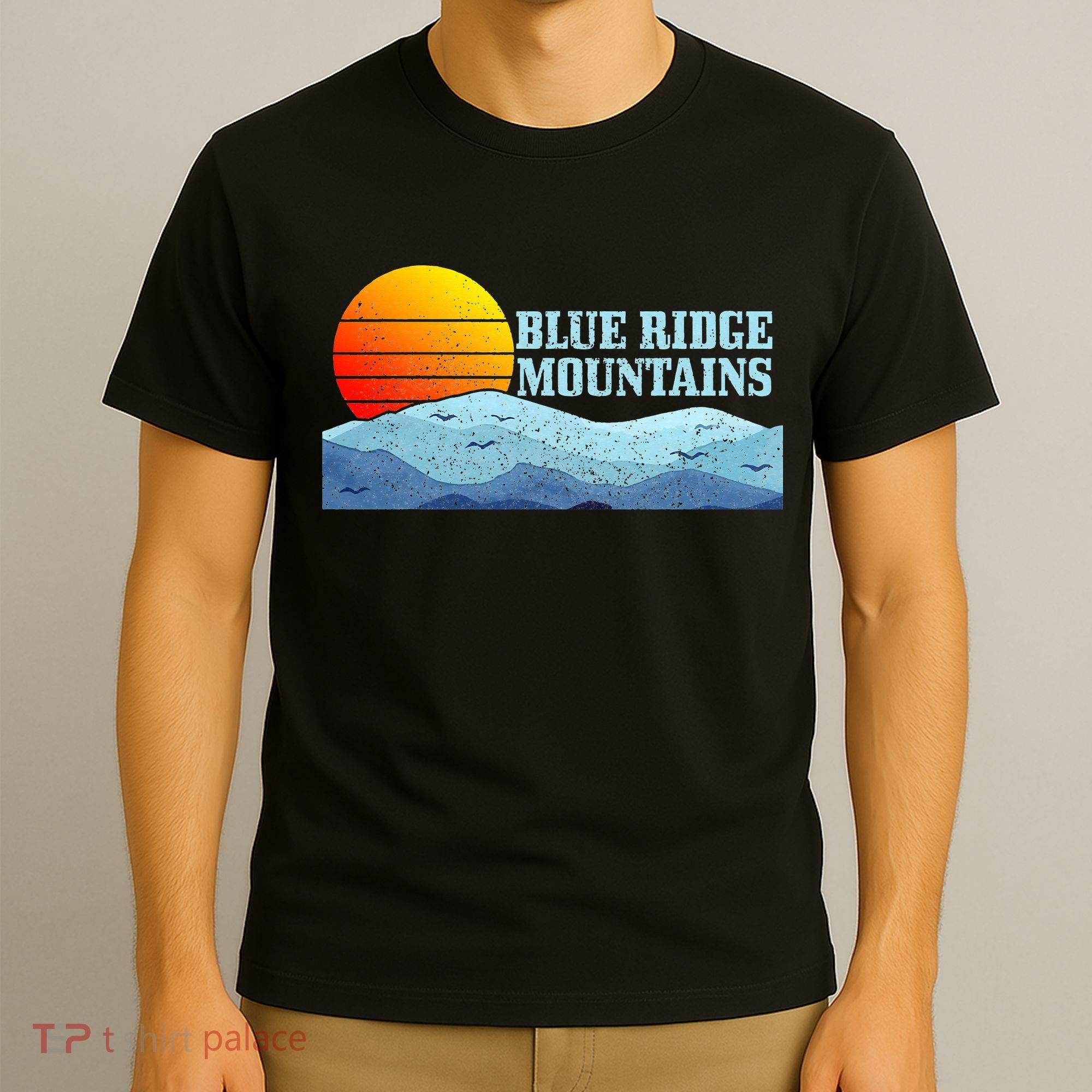 Blue Ridge Mountains Vintage Hiking Camping T-Shirt