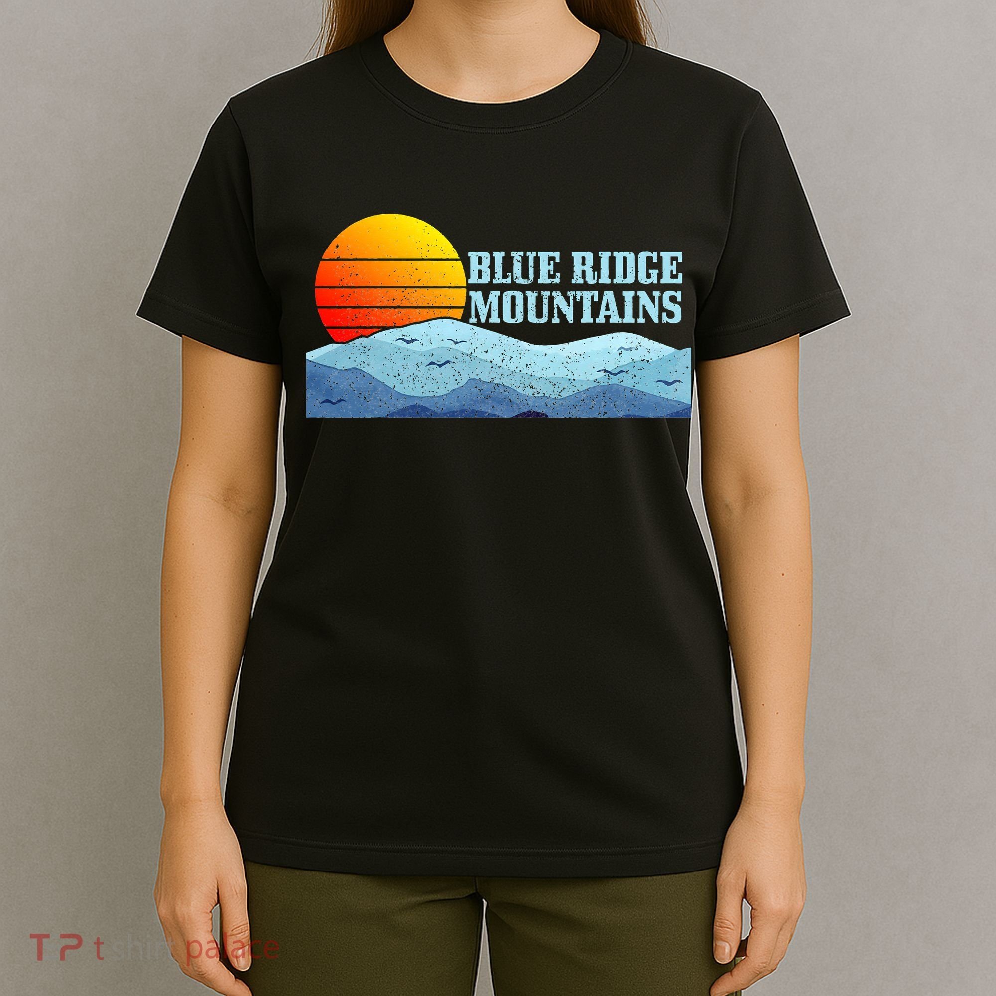 Blue Ridge Mountains Vintage Hiking Camping T-Shirt