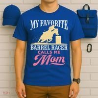 Barrel Racing Mom Horse Favorite Barrel Racer Mother's Day Gift T-Shirt thumb 6