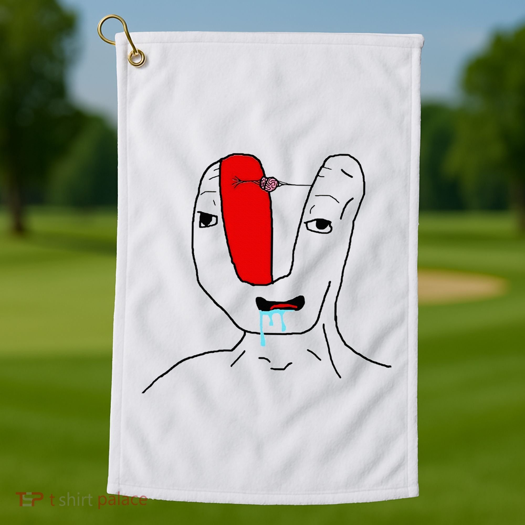Brain Rot Meme Golf Towel