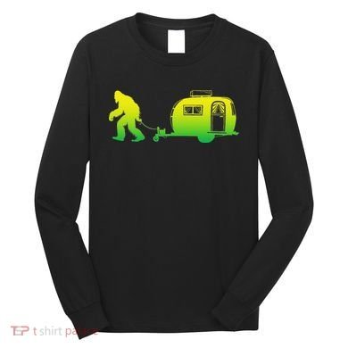 Bigfoot Rv Motorhome Camping Sasquatch Campervan Long Sleeve Shirt