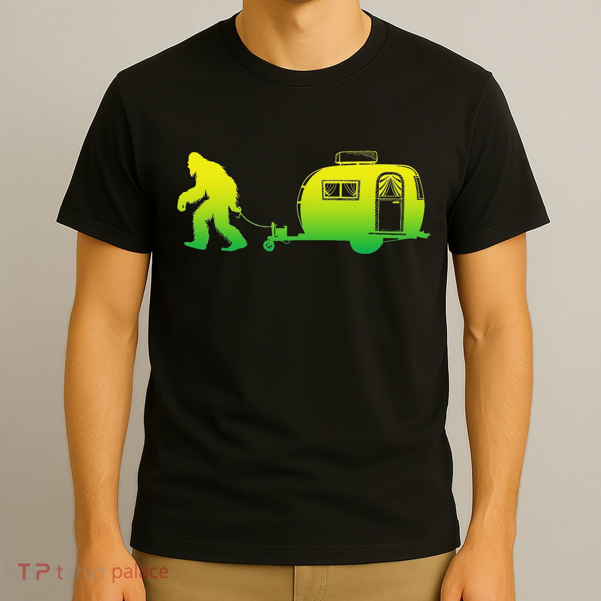 Bigfoot Rv Motorhome Camping Sasquatch Campervan T-Shirt