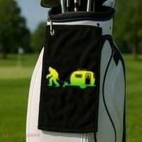 Bigfoot Rv Motorhome Camping Sasquatch Campervan Golf Towel thumb 2