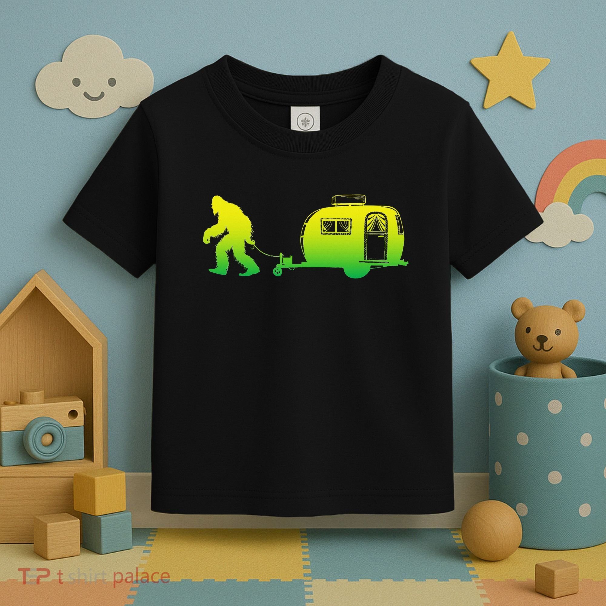 Bigfoot Rv Motorhome Camping Sasquatch Campervan Toddler T-Shirt