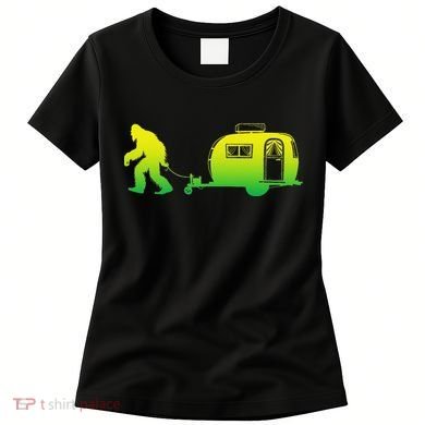 Bigfoot Rv Motorhome Camping Sasquatch Campervan Women's T-Shirt