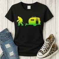 Bigfoot Rv Motorhome Camping Sasquatch Campervan Women's T-Shirt thumb 3