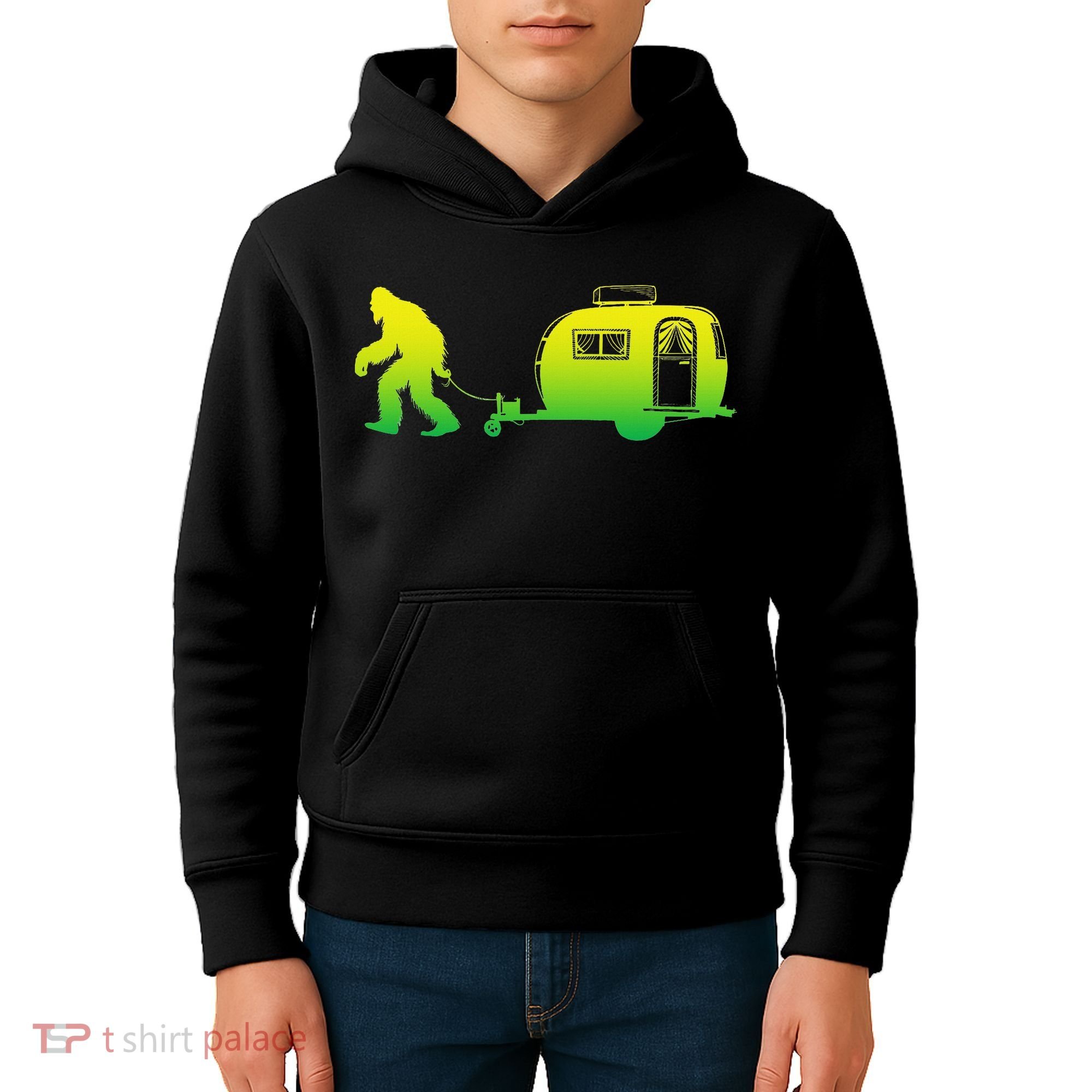 Bigfoot Rv Motorhome Camping Sasquatch Campervan Kids Hoodie