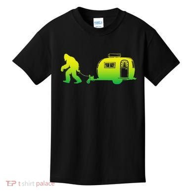Bigfoot Rv Motorhome Camping Sasquatch Campervan Kids T-Shirt