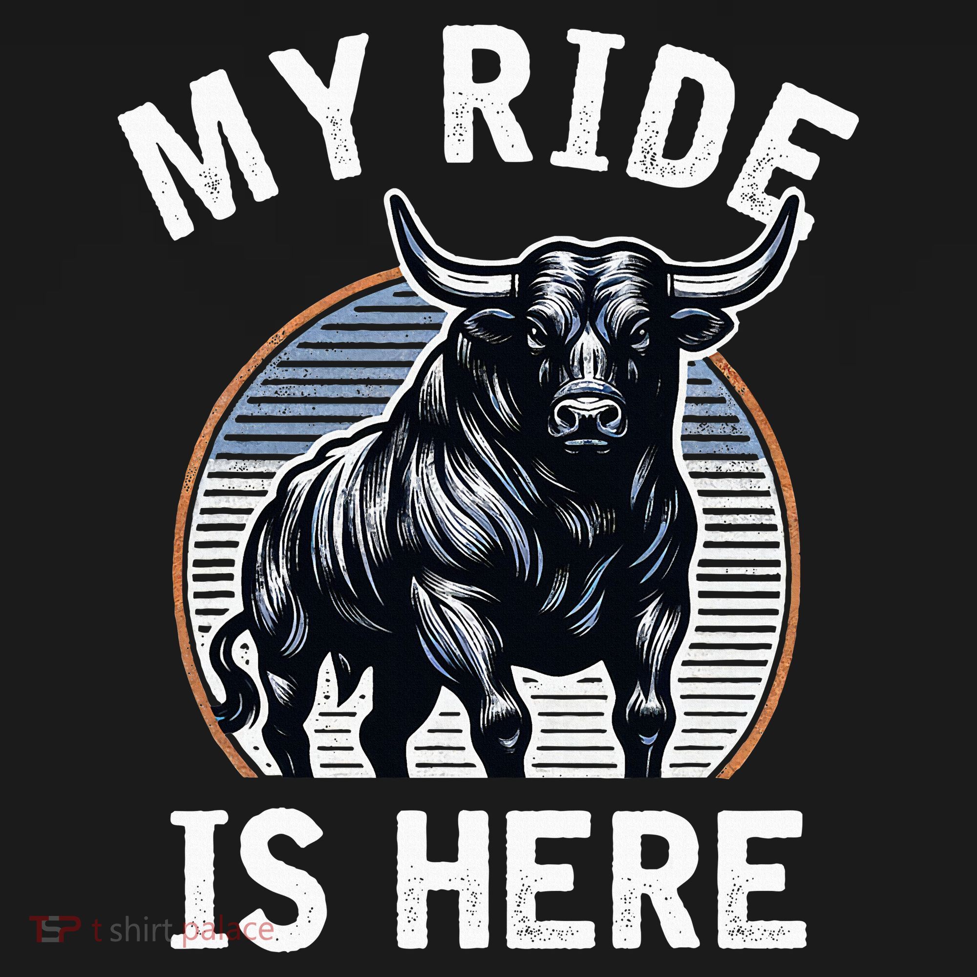 Bull Riding My Ride Is Here Western Cowboy Ranch Rodeo Women's Hoodie