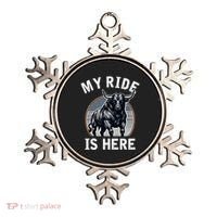 Bull Riding My Ride Is Here Western Cowboy Ranch Rodeo Ornament thumb 0