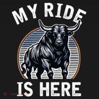 Bull Riding My Ride Is Here Western Cowboy Ranch Rodeo Ornament thumb 1