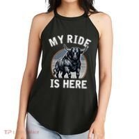 Bull Riding My Ride Is Here Western Cowboy Ranch Rodeo Women's Perfect Tri Rocker Tank thumb 2