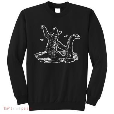 Bigfoot Riding Nessie Sweatshirt