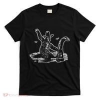 Bigfoot Riding Nessie T-Shirt thumb 0